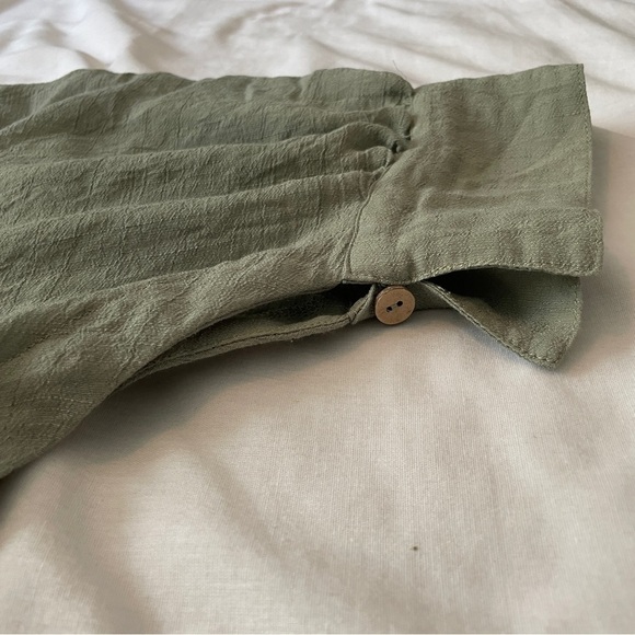 Jodifl Medium Oversized Green Dolman Sleeve Blouse Top Popover - Picture 6 of 10